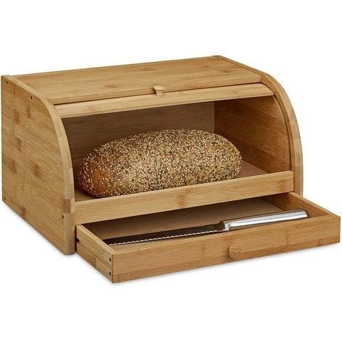 Relaxdays wooden bread box