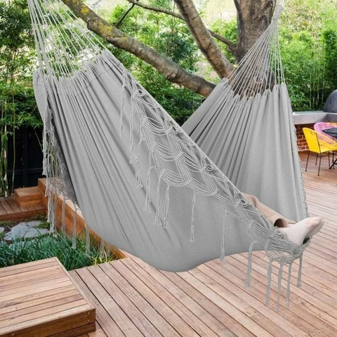 Riippumatto Boho vaaleanharmaa