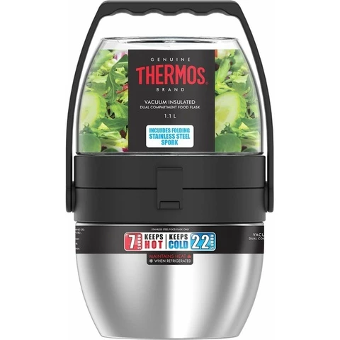 Thermos Dual kaksiosainen ruoka-termos astia 1.1l