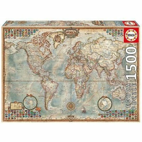 Puzzle 1500 pieces antique map Educa