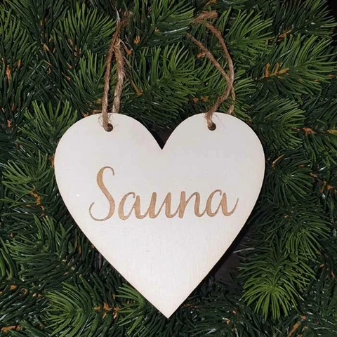 Sauna sign Heart 10 cm