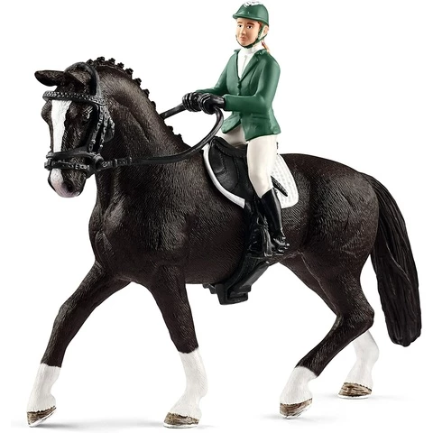 Schleich 42358 jockey (green) and horse