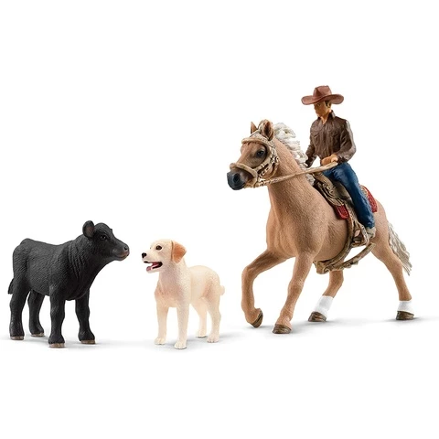 Schleich Farm World 42578 Lännenseikkailu ratsailla