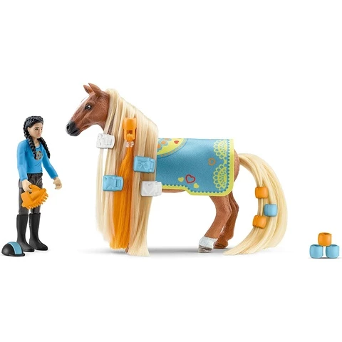 Schleich Horse Club Kim and Caramelo horse with hair 42585