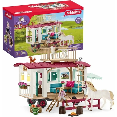 Schleich Horse Club 42593 Asuntovaunu salaisiin kerhokokouksiin