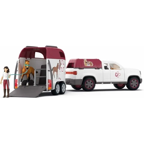 Schleich Horse Club 42704 Liikkuva eläinlääkäri perävaunulla