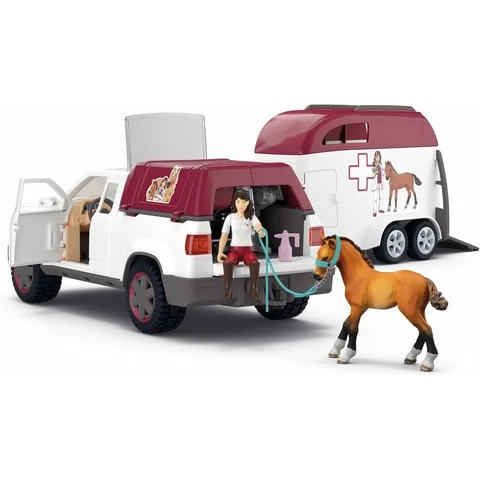 Schleich Horse Club 42704 Liikkuva eläinlääkäri perävaunulla