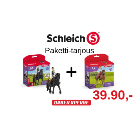 Schleich paketti-tajous Horse Club Tori & Prinsessa 42640 ja 42539 Hannah & Cayenne