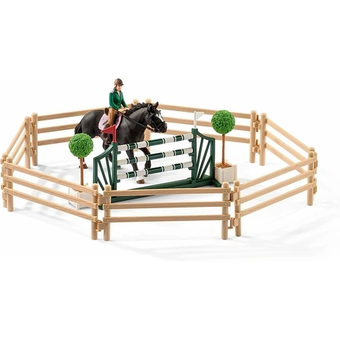 Schleich Horse Club 42389 Ratsastuskoulu, ratsastajat ja hevoset