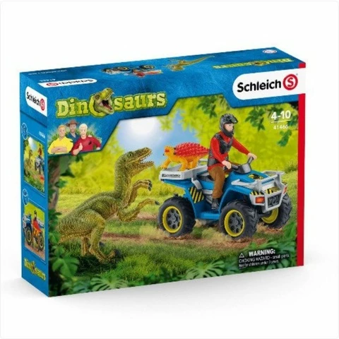 Schleich escape from the velociraptor with the ATV 41466