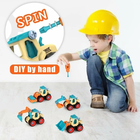 Tractor construction set (4 pcs) and screwdriver