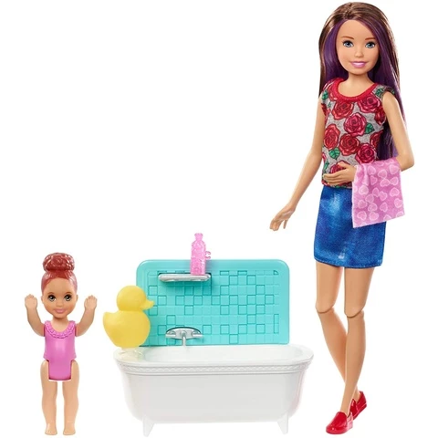 Barbie Skipper and bathtub playset