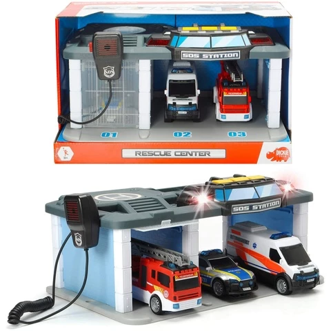 Dickie Toys Rescue station with light, sound and microphone