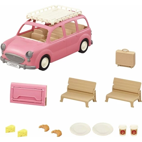 Sylvanian Families Perheauto Vaaleanpunainen