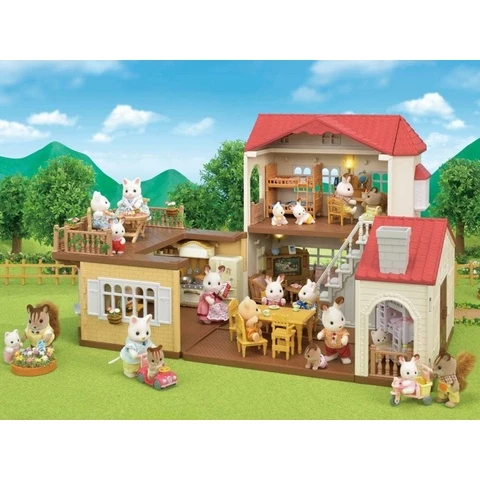 Sylvanian Families talo maalaistalo valolla