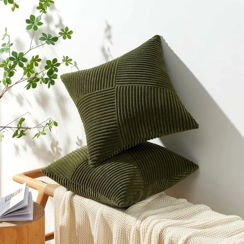 Topfin koristetyynynpäälliset vihreä 2 kpl eri kokoa (45x45)