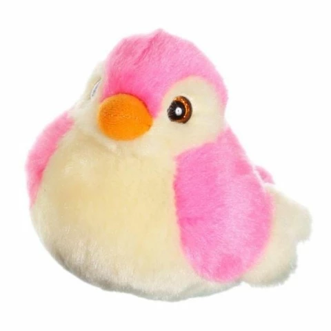 Bird soft toy with sound 14 cm colorful variety