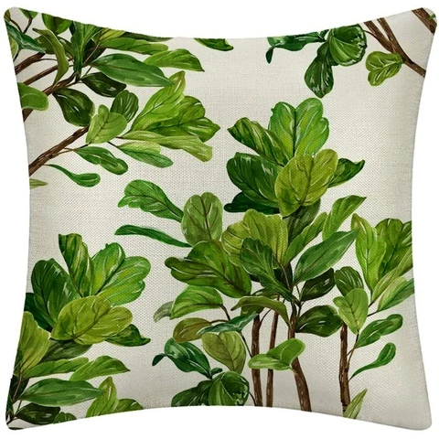  Cushion covers 45x45, set (4 pcs) Green plants