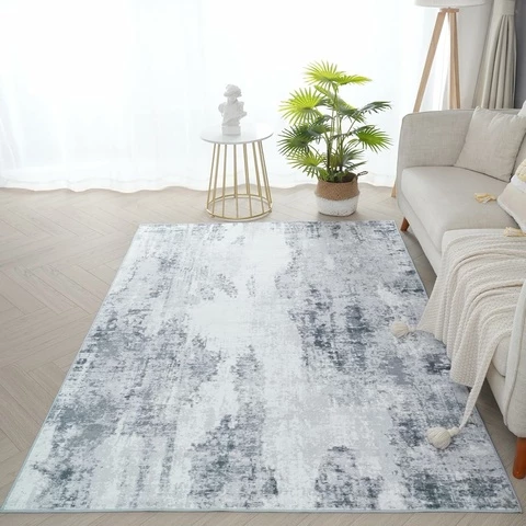Xfrog Harmaa abstrakt matto ei kokoa (80 x 150 cm)